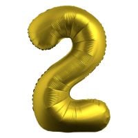 34" Chrome Gold Number 2 Airise Balloon