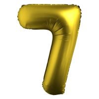 34" Chrome Gold Number 7 Airise Balloon