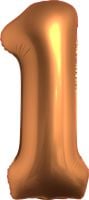 34" Chrome Rose Gold Number 1 Balloon