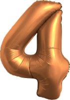 34" Chrome Rose Gold Number 4 Balloon