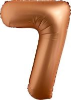 34" Chrome Rose Gold Number 7 Balloon