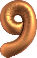 34" Chrome Rose Gold Number 9 Balloon