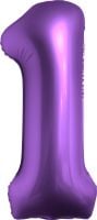 34" Chrome Purple Number 1 Balloon