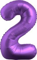 34" Chrome Purple Number 2 Balloon
