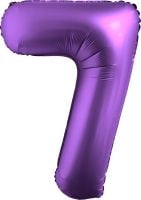 34" Chrome Purple Number 7 Balloon