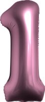 34" Chrome Pink Number 1 Balloon