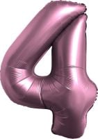 34" Chrome Pink Number 4 Balloon