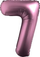 34" Chrome Pink Number 7 Balloon