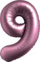 34" Chrome Pink Number 9 Balloon
