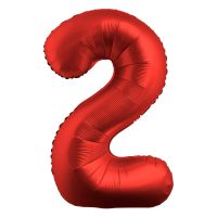34" Chrome Red Number 2 Airise Balloon