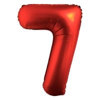 34" Chrome Red Number 7 Airise Balloon