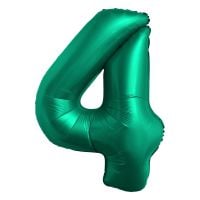 34" Chrome Green Number 4 Airise Balloon