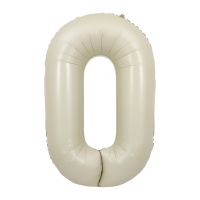 34" Cream Number 0 Balloon