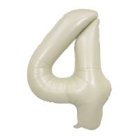 34" Cream Number 4 Balloon