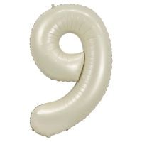 34" Cream Number 9 Balloon