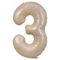 34" Caramel Number 3 Airise Balloon