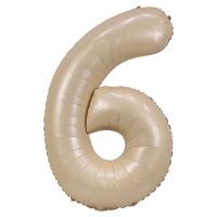 34" Caramel Number 6 Airise Balloon