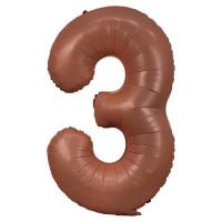 34" Coffee Number 3 Airise Balloon
