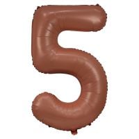 34" Coffee Number 5 Airise Balloon