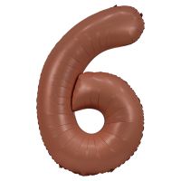 34" Coffee Number 6 Airise Balloon