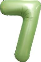 34" Matte Green Number 7 Balloon