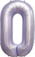 34" Matte Lilac Number 0 Balloon