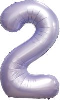 34" Matte Lilac Number 2 Balloon