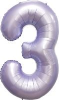 34" Matte Lilac Number 3 Balloon