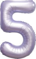 34" Matte Lilac Number 5 Balloon