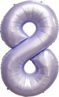 34" Matte Lilac Number 8 Balloon