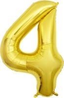 53" Gold Number 4 Balloon