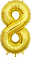 53" Gold Number 8 Balloon