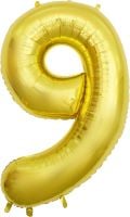 53" Gold Number 9 Balloon
