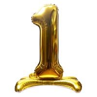 16" Stand Up Gold Number 1 Balloon