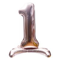 32" Stand Up Rose Gold Number 1 Balloon