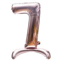 32" Stand Up Rose Gold Number 7 Balloon