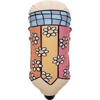 28" Back to School Floral Pencil Balloon
