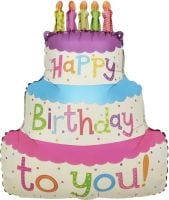 23" Happy Birthday to You Cake Balloon