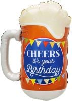 28" Cheers to your Birthday Beer Glass Balloon