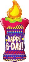 31" Happy B-Day Candle Balloon
