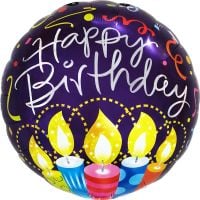 18" Happy Birthday Candles and Streamers Balloon