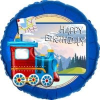 18" Happy Birthday Choo Choo Train Balloon