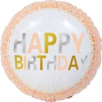 18" Happy Birthday Pastel Elegant Confetti Balloon