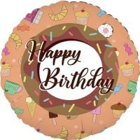 18" Happy Birthday Donut Balloon