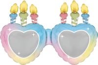 27" Heart Sunglasses and Candles Balloon