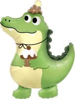 30" Funny Green Dinosaur Balloon