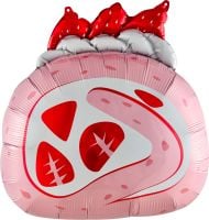 24" Strawberry Swiss Roll Cake Balloon