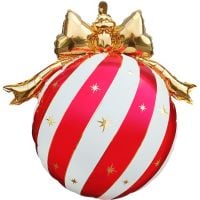 28" Red and White Ornament Balloon