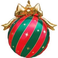 28" Red and Green Ornament Balloon