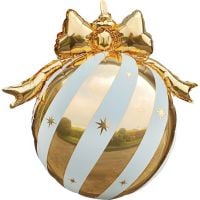 28" Gold and White Ornament Balloon
